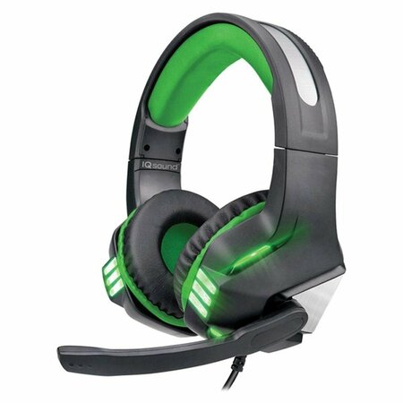 CB DISTRIBUTING Pro-Wired Gaming Headset with Lights, Green ST3691774